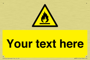 Custom flammable sign